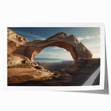 Arched architecture design in neutral tones on a rolled canvas, suitable for art wall dining room.