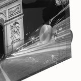 Large abstract wall art on acrylic glass, featuring geometric arches in earth tones, ideal for dining room decor.