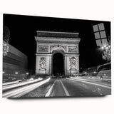 Large abstract wall art featuring a series of arches in neutral tones on acrylic glass.