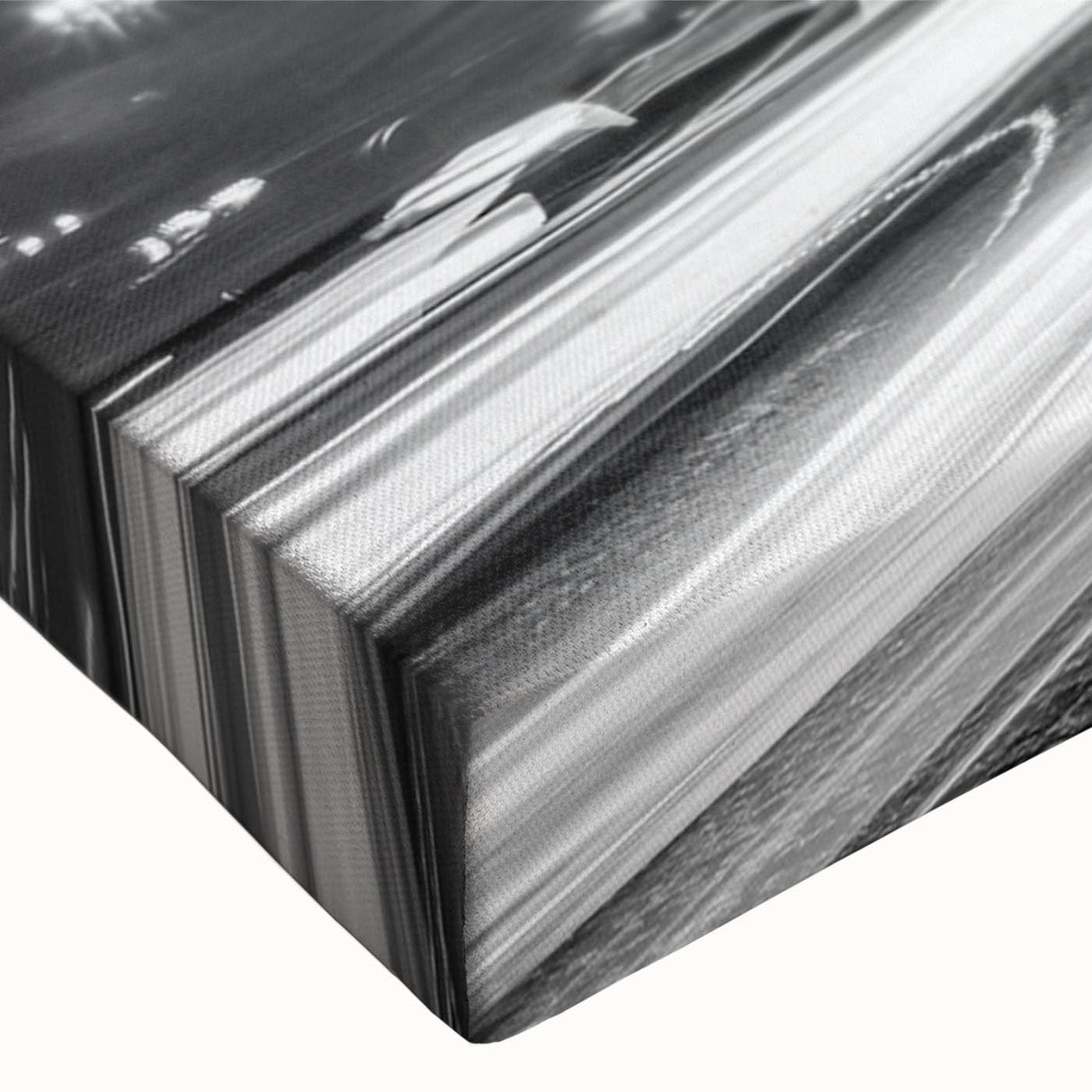 Large art of a monochrome landscape with arches on stretched canvas, suitable for bedroom wall decor.