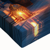 Black and white landscape painting of arches on a stretched canvas, ideal for bedroom wall art.