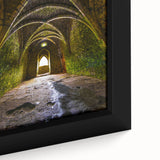 Black wall art featuring colorful, textured arch designs on a large framed canvas, ideal for living room decor.