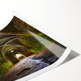 Extra large wall art featuring line art flowers in black and white, printed on rolled canvas.