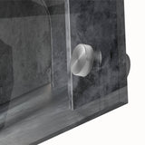 Large abstract wall art featuring mid-century modernist arches in muted earth tones on acrylic glass.