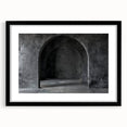 Extra large abstract art print featuring colorful textured arches on a black framed canvas, ideal for living room decor.