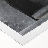 Art deco poster of stylized arches in monochrome shades, printed on rolled canvas, suitable for dining room walls.