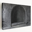 Arched architectural design in monochrome tones on a large stretched canvas, suitable for kitchen wall art.