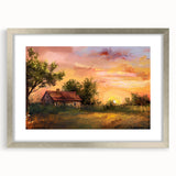 Textured art print featuring abstract arches in silver and gray tones, framed with a silver mat.