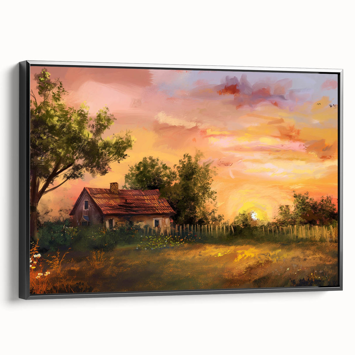 Black and white framed canvas featuring a vintage poster art of architectural arches, ideal for bedroom wall decor.