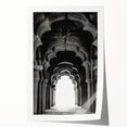 Extra large rolled print featuring a series of arches in muted earth tones, ideal for art wall dining room.