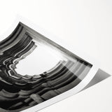 Extra large wall art featuring line art flowers on rolled print, in muted earth tones, ideal for large living room decor.