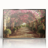 Art deco poster featuring symmetrical silver arches on acrylic, ideal for modern art wall decor in a nursery.