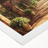 Art deco poster featuring symmetrical arches in muted beige tones on rolled canvas, suitable for dining room walls.