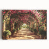 Black and white photo of architectural arches on stretched canvas, ideal for kitchen wall art.