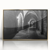 Mid-century modernist art featuring symmetrical gold arches on acrylic, ideal for modern art wall decor.