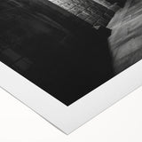 Art deco poster featuring symmetrical arches in monochrome tones on a rolled canvas, suitable for dining room walls.