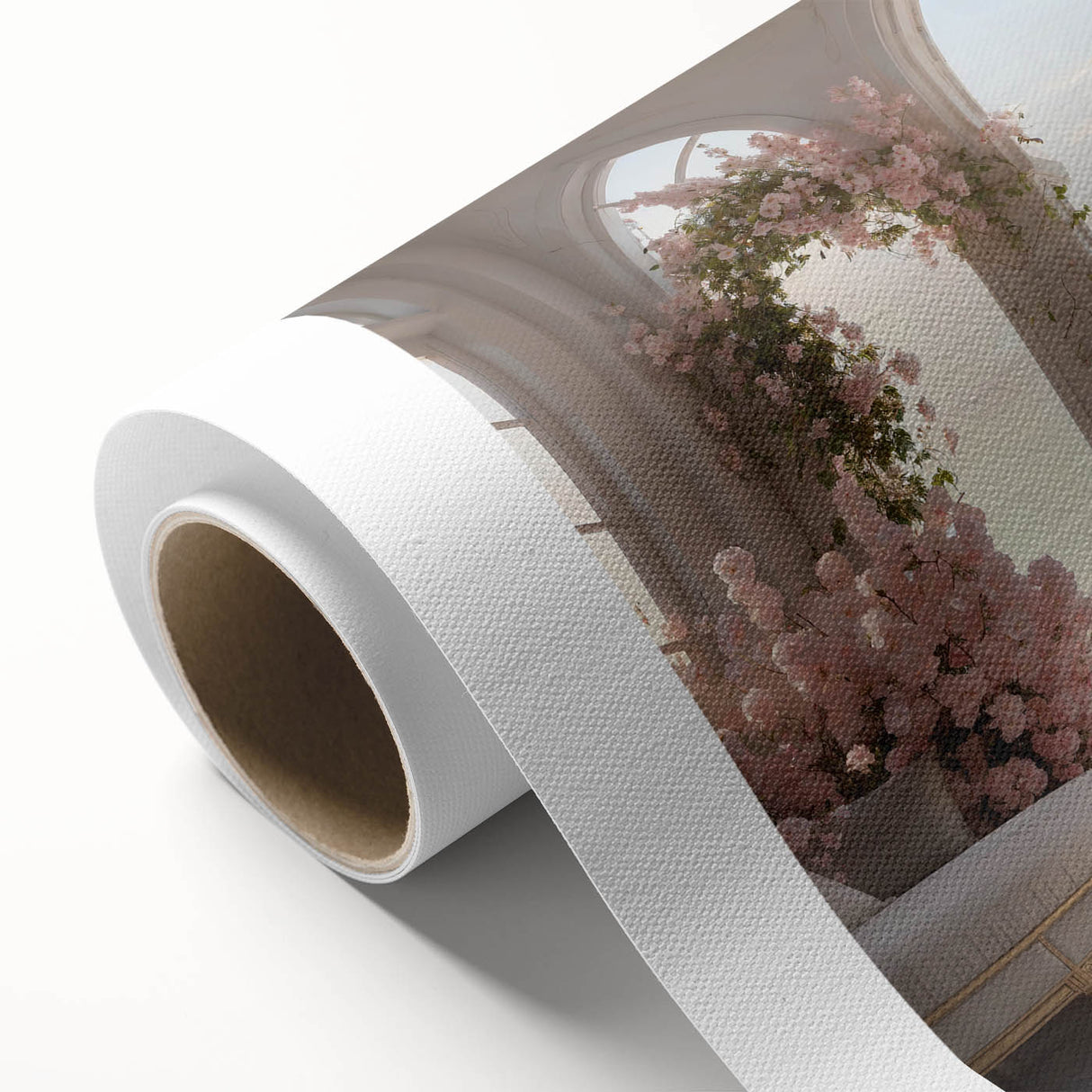 Art Deco style arches in muted earth tones on rolled canvas, ideal for nursery wall art or dining room.