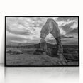 Large abstract wall art featuring black and white arch designs on a framed acrylic, ideal for modern art wall decor.