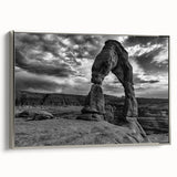 Vintage poster art of colorful arches on a framed canvas, ideal for extra large living room wall decor.