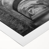 Art Deco poster featuring geometric arch designs in muted beige, rolled canvas format, suitable for dining room walls.