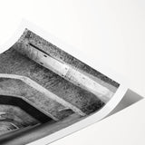 Extra large wall art featuring line art flowers in black on white, rolled print format, suitable for large living room decor.