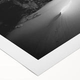 Art deco poster featuring symmetrical arches in muted gold and black tones on a rolled canvas.