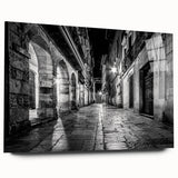 Large abstract wall art on acrylic glass, featuring geometric arch designs in subtle earth tones.