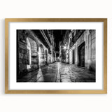 Abstract art prints of architectural arches in neutral tones on a framed canvas, suitable for bedroom or dining room decor.