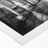 Art deco poster featuring symmetrical arch designs in muted beige tones on rolled canvas, suitable for dining room decor.