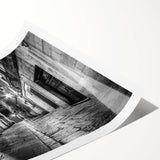 Extra large rolled print featuring line art flowers in neutral tones, ideal for large living room wall decor.