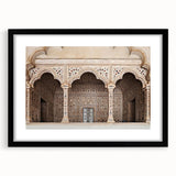 Colorful abstract art prints on large canvas, featuring textured patterns and arch designs in vibrant hues.