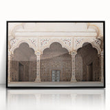 Large abstract wall art featuring bold arches in black and white, framed in acrylic, suitable for modern decor.