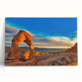 Large black and white photo of architectural arches on a stretched canvas, suitable for kitchen wall art.