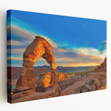 Arched architecture design on large stretched canvas in monochrome shades, suitable for kitchen wall art.