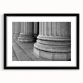 Extra large abstract art print featuring vibrant, textured columns on a canvas, ideal for living room decor.