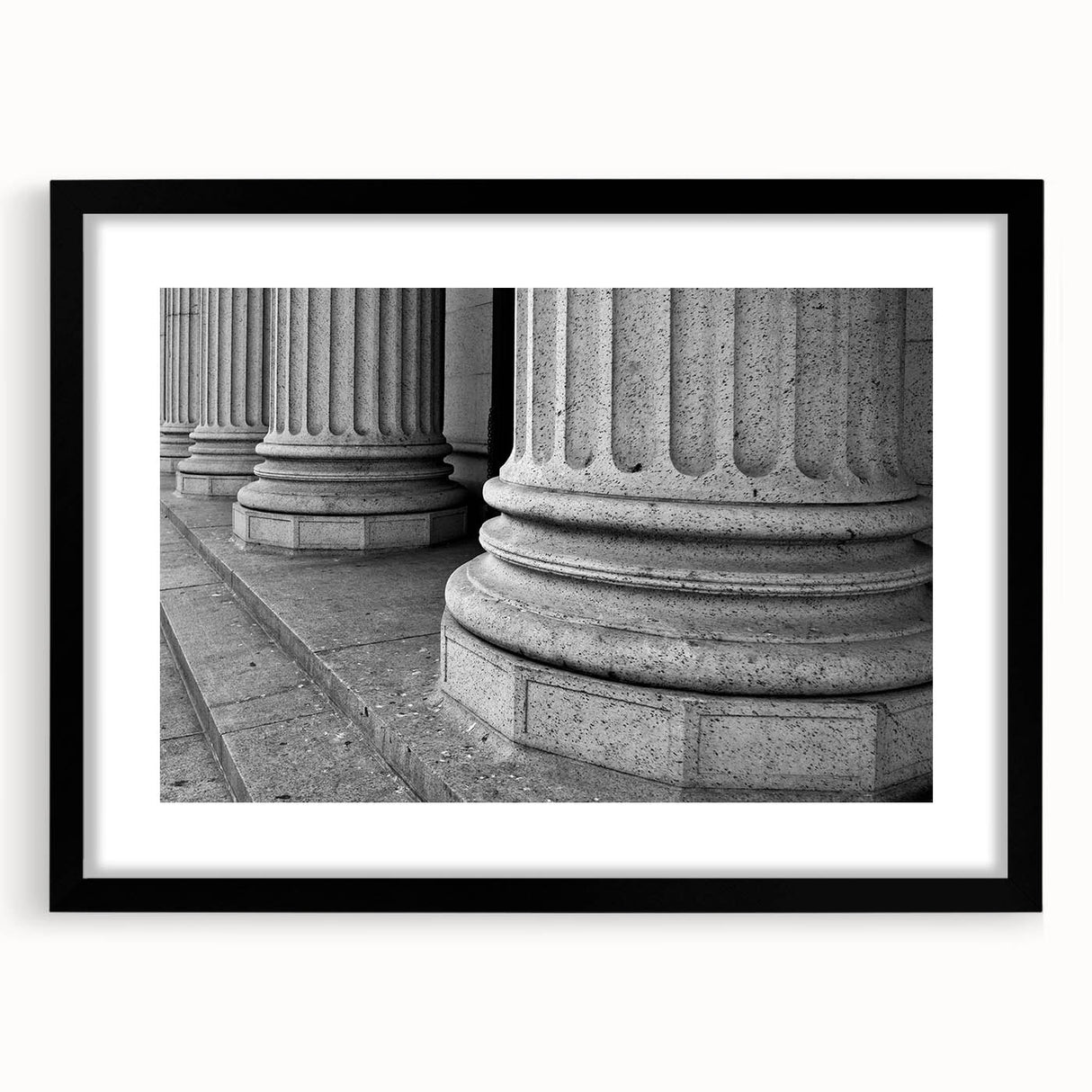 Extra large abstract art print featuring vibrant, textured columns on a canvas, ideal for living room decor.