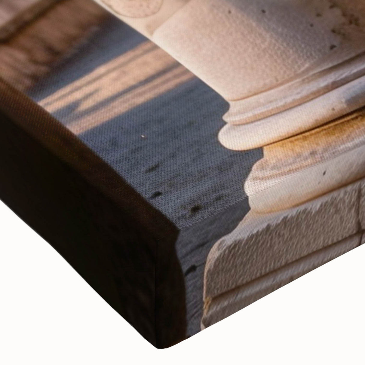 Black and white photo on canvas of classical columns, ideal for bedroom wall decor.