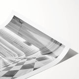 Extra large wall art featuring line art flowers with a minimalist design on rolled print.