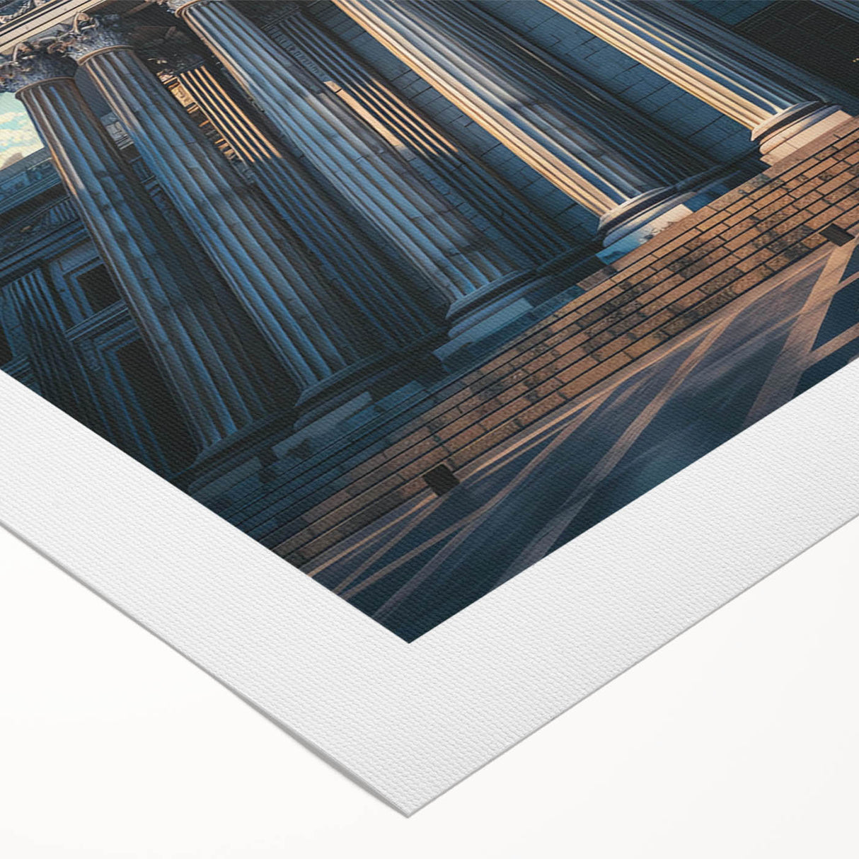 Art deco poster featuring geometric patterns and metallic colors on rolled canvas, suitable for dining room walls.