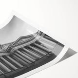 Extra large wall art featuring line art flowers on a rolled print, with neutral tones, ideal for large living room decor.