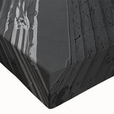 Large art of a black and white landscape with architectural columns on stretched canvas, suitable for bedroom wall decor.