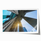 Rolled print featuring columns and arches design in muted earth tones, ideal for art wall dining room.