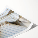 Extra large wall art featuring line art flowers in black on white, printed on rolled canvas.