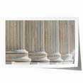 Rolled print of classical architecture columns in muted beige tones, ideal for art wall dining room or classy bathroom decor.