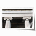 Rolled print of a classical architecture column design in monochrome, ideal for art wall dining room.