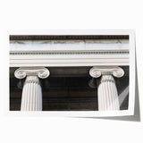 Rolled print of a classical architecture column design in monochrome, ideal for art wall dining room.