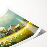 Extra large wall art featuring line art flowers in black on a white background, ideal for large living room decor.