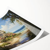 Extra large wall art featuring line art flowers in subtle tones on a rolled print, ideal for large living room decor.