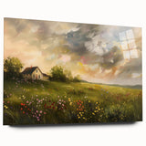 Large abstract wall art in muted earth tones on acrylic glass, suitable for bedroom or dining room décor.