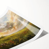 Extra large wall art featuring line art flowers in black on white, rolled print format, ideal for large living room decor.